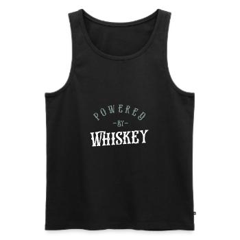 Powered By Whiskey - Whiskey - Men's Premium Organic Tank Top - black - Front - Michal (187cm)