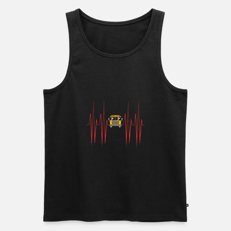Schulbusfahrer Schulbus - Männer Premium Bio Tank Top - Schwarz