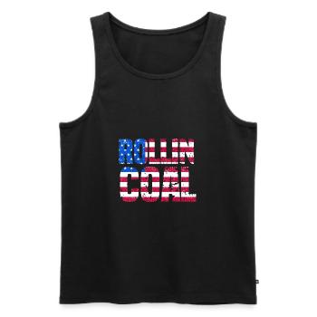 USA Carbon Roller Design for Diesel Drivers - Men's Premium Organic Tank Top - black - Front - Michal (187cm)
