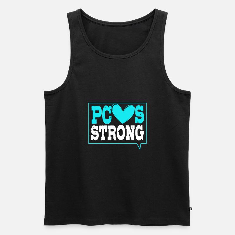 Pcos-Bewusstsein - Männer Premium Bio Tank Top - Schwarz