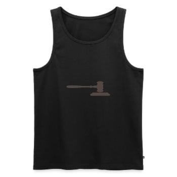 Gavel Richterhammer Hammer Auction Auctioneer - Men's Premium Organic Tank Top - black - Front - AI Model Male 178 light (178cm)