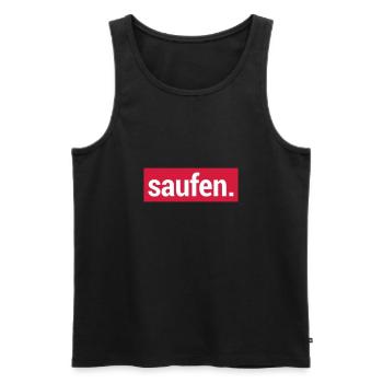 Endlich wieder saufen - Männer Premium Bio Tank Top - Schwarz - Vorne - Michal (187cm)