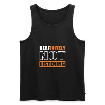 Gebärdensprache Gebärde ASL gehörlos - Männer Premium Bio Tank Top - Schwarz - Vorne - Michal (187cm)