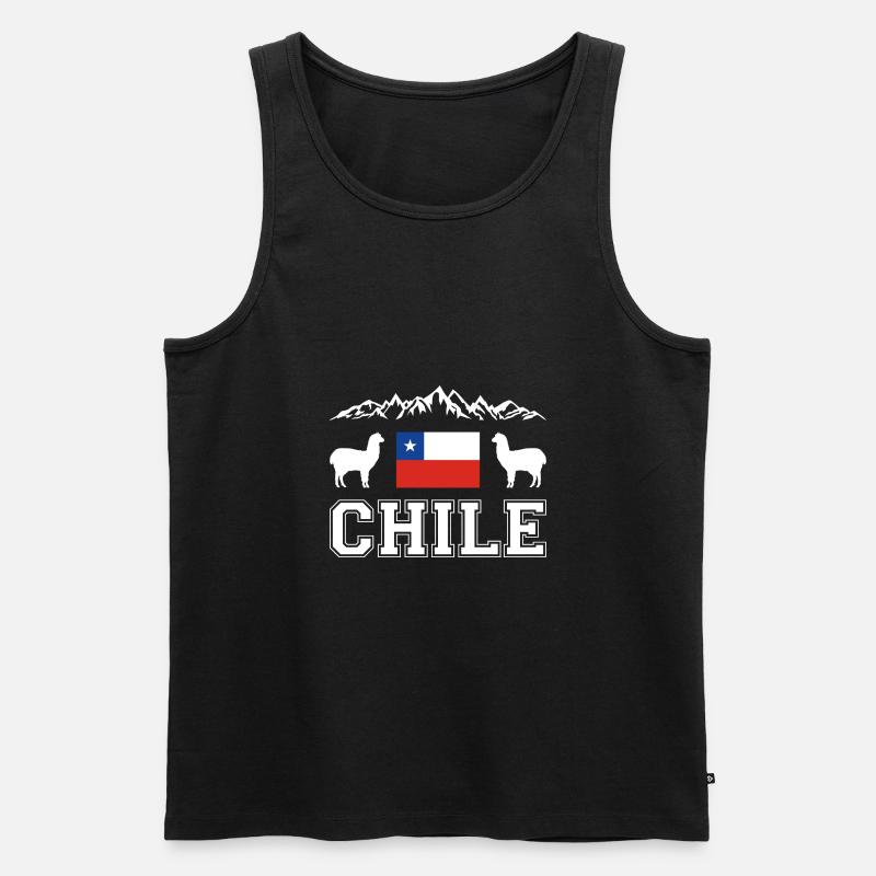 Chile - Männer Premium Bio Tank Top - Schwarz