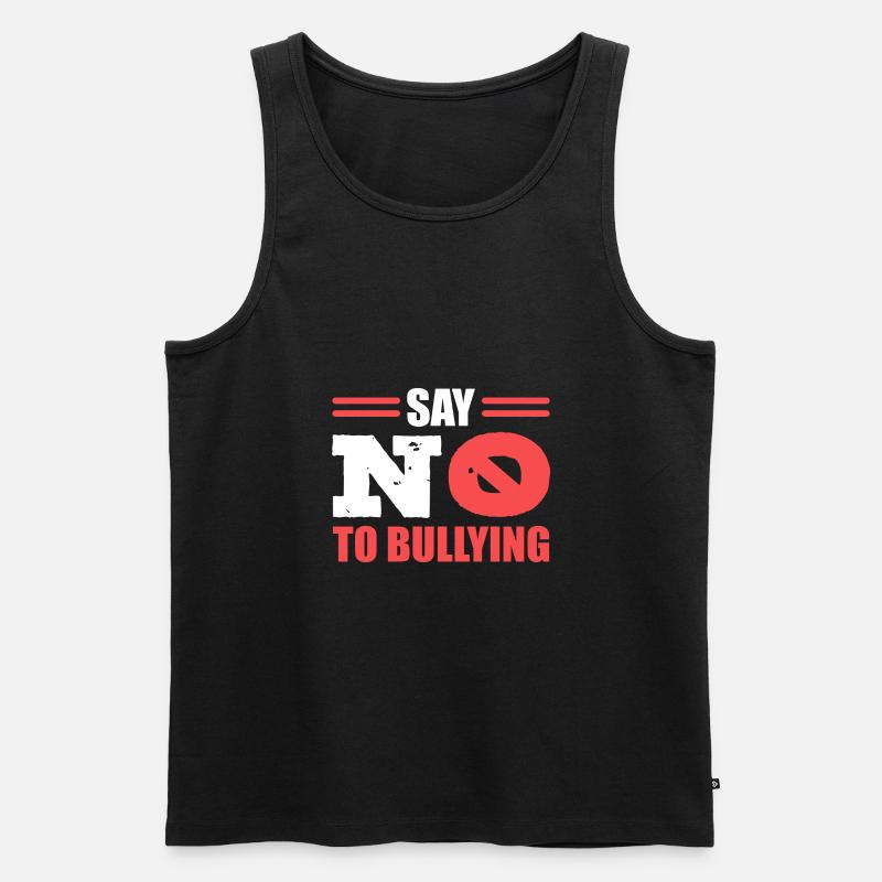Mobbing - Männer Premium Bio Tank Top - Schwarz