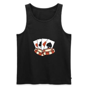 Blackjack Blackjack Casino Gambling - Men's Premium Organic Tank Top - black - Front - AI Model Male 178 light (178cm)