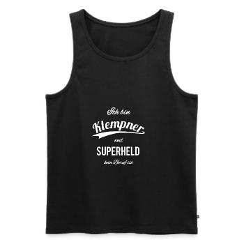 Klempner - Männer Premium Bio Tank Top - Schwarz - Vorne - Michal (187cm)