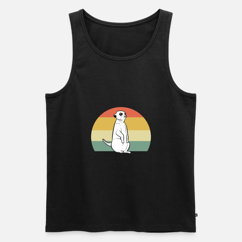 Erdmännchen - Männer Premium Bio Tank Top - Schwarz