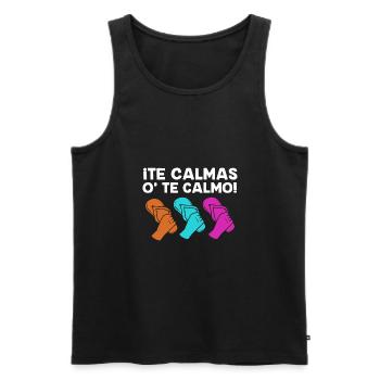Latina Mom - Men's Premium Organic Tank Top - black - Front - AI Model Male 178 light (178cm)