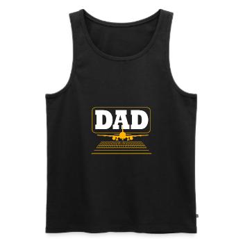 Pilot Airplane - Men's Premium Organic Tank Top - black - Front - AI Model Male 178 light (178cm)