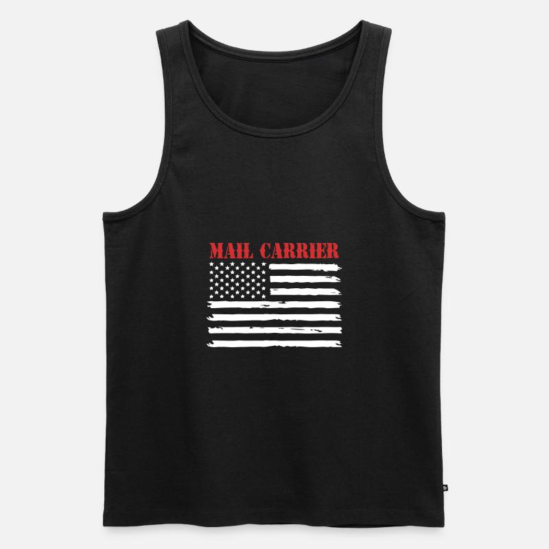 Postbote - Männer Premium Bio Tank Top - Schwarz