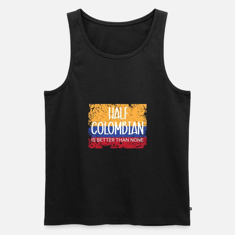 Kolumbien - Männer Premium Bio Tank Top - Schwarz