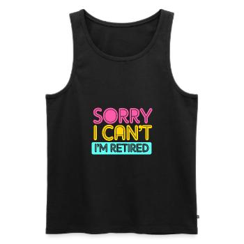 Retirement 2025 Pensioner Pension Pensioner - Men's Premium Organic Tank Top - black - Front - Michal (187cm)