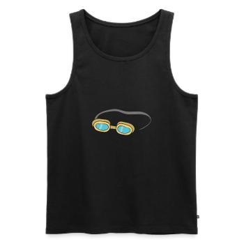 lunettes de natation - Débardeur bio Premium Homme - noir - Devant - Michal (187cm)