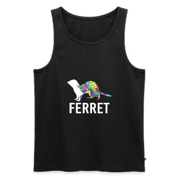 Frettchen - Männer Premium Bio Tank Top - Schwarz - Vorne - AI Model Male 178 light (178cm)