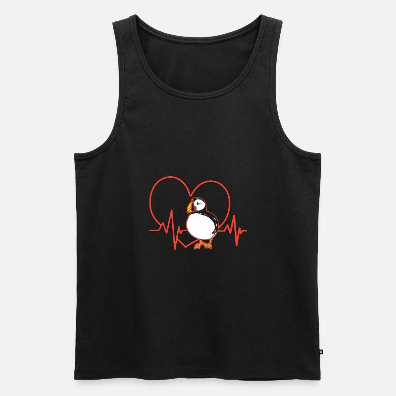 Papageientaucher Puffin - Männer Premium Bio Tank Top - Schwarz