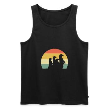 Erdmännchen - Männer Premium Bio Tank Top - Schwarz - Vorne - Michal (187cm)