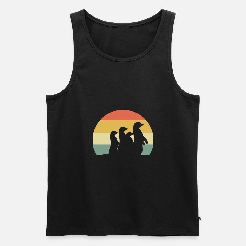 Erdmännchen - Männer Premium Bio Tank Top - Schwarz