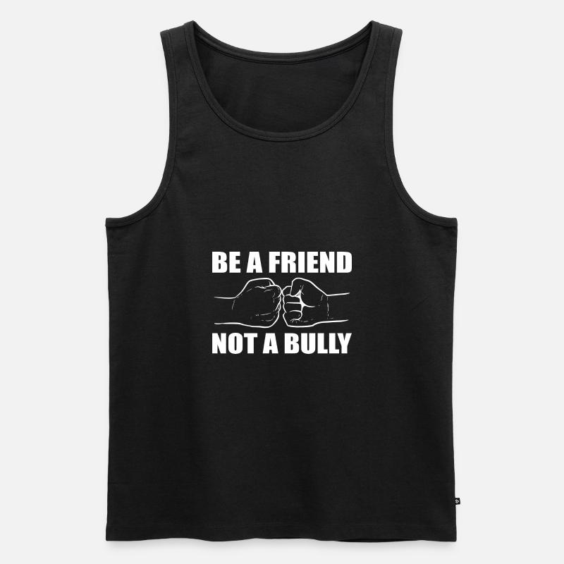 Mobbing - Männer Premium Bio Tank Top - Schwarz