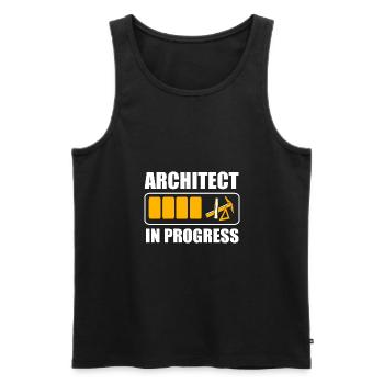 architecture - Men's Premium Organic Tank Top - black - Front - AI Model Male 178 light (178cm)