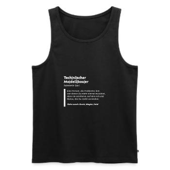Technischer Modellbauer Definition für Handwerker - Männer Premium Bio Tank Top - Schwarz - Vorne - Michal (187cm)