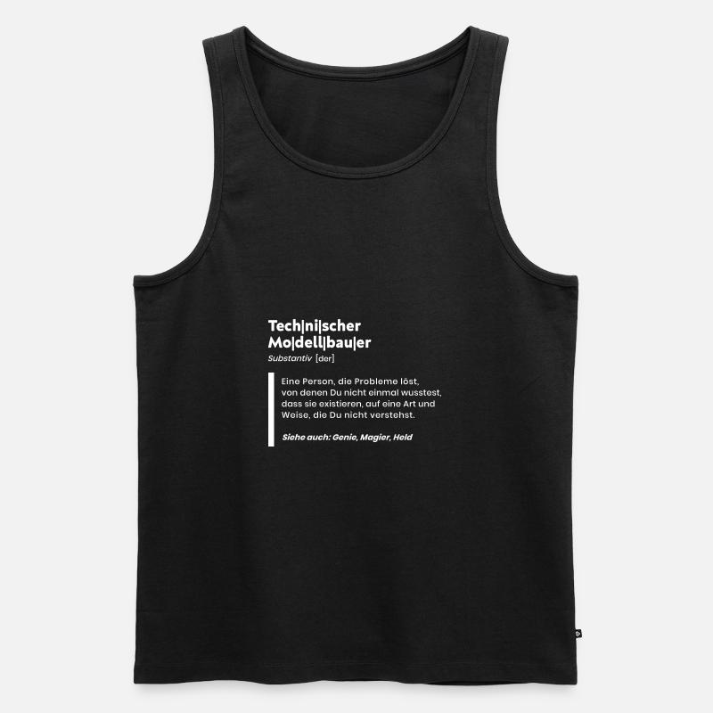 Technischer Modellbauer Definition für Handwerker - Männer Premium Bio Tank Top - Schwarz