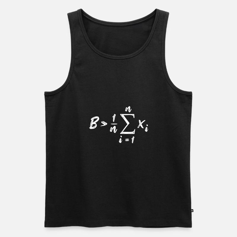 Be Greater Than Average Mathe - Männer Premium Bio Tank Top - Schwarz