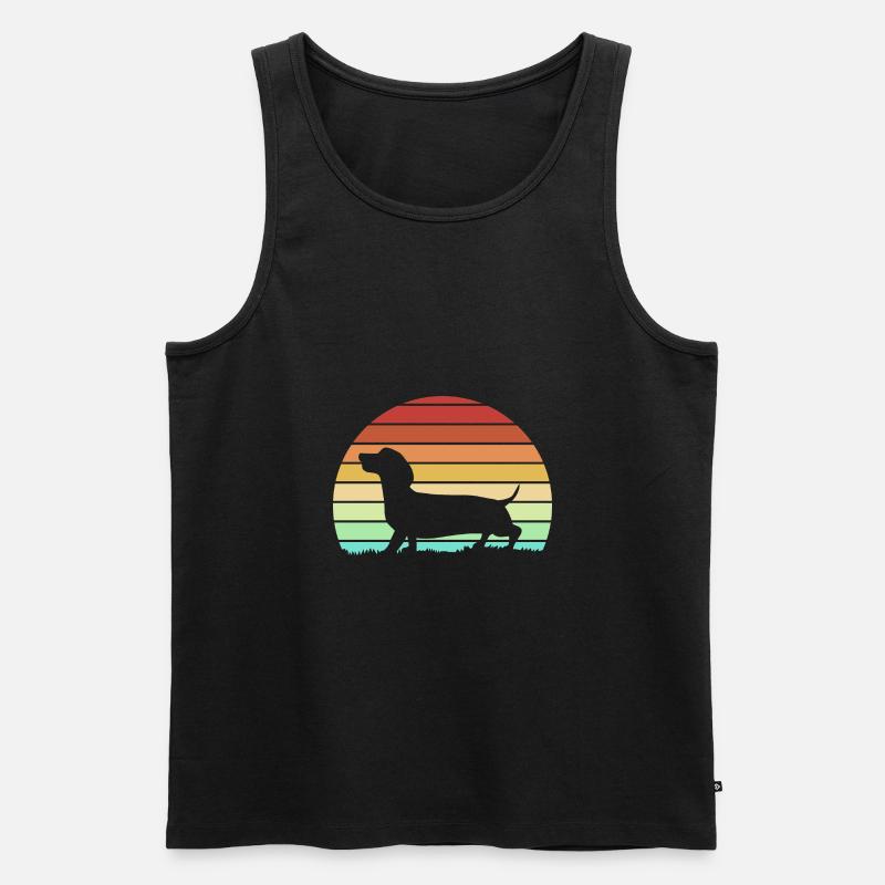 Dackel - Männer Premium Bio Tank Top - Schwarz
