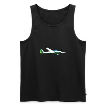 Pilot plane fly gift glider Moses - Men's Premium Organic Tank Top - black - Front - AI Model Male 178 light (178cm)