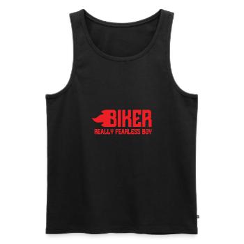 Biker - Men's Premium Organic Tank Top - black - Front - Michal (187cm)