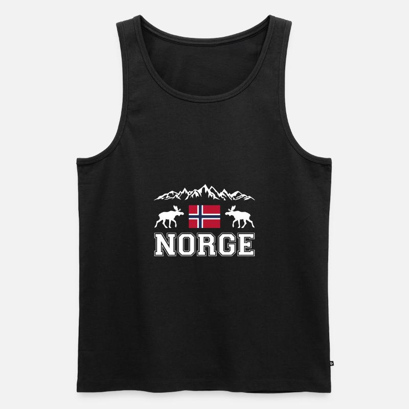 Norwegen - Männer Premium Bio Tank Top - Schwarz