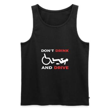 Rollstuhl - Männer Premium Bio Tank Top - Schwarz - Vorne - AI Model Male 178 light (178cm)