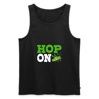 Heuschrecke - Männer Premium Bio Tank Top - Schwarz - Vorne - AI Model Male 178 light (178cm)
