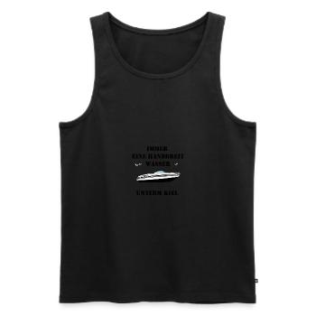 bateau - Débardeur bio Premium Homme - noir - Devant - AI Model Male 178 light (178cm)