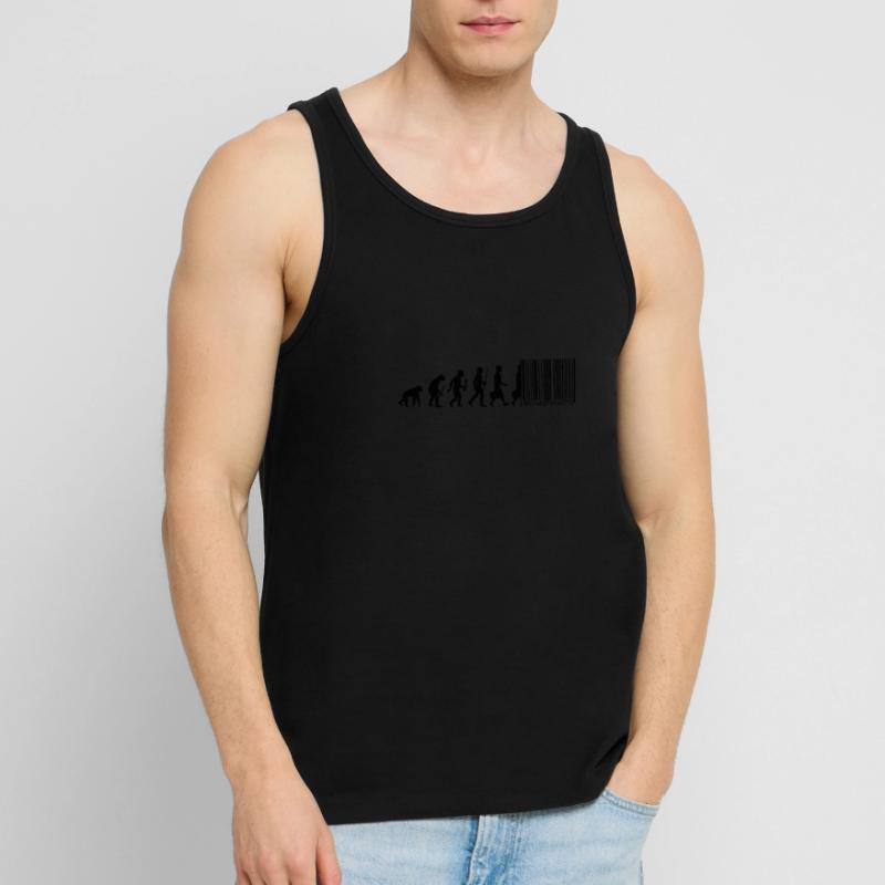 Evolution Barcode Digitization Men's Premium Organic Tank Top
