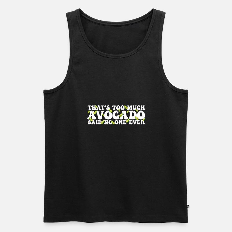 Avocado - Männer Premium Bio Tank Top - Schwarz