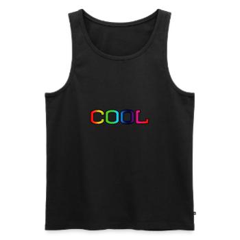COOL - Débardeur bio Premium Homme - noir - Devant - AI Model Male 178 light (178cm)