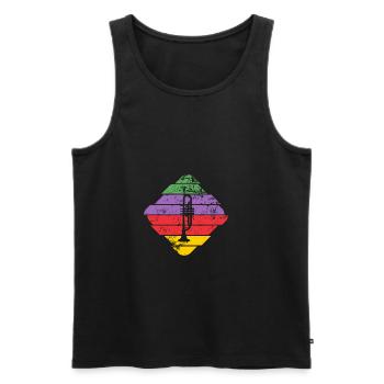 Trompete - Männer Premium Bio Tank Top - Schwarz - Vorne - Michal (187cm)