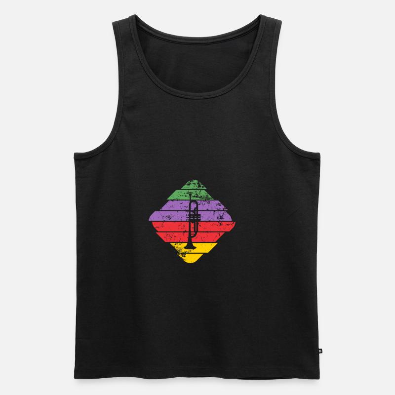 Trompete - Männer Premium Bio Tank Top - Schwarz
