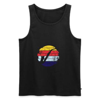Saxofon - Männer Premium Bio Tank Top - Schwarz - Vorne - Michal (187cm)