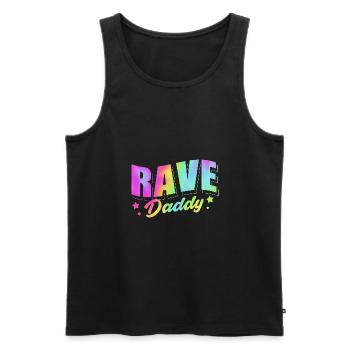 Rave Raver Musique techno Techno basse Table de mixage - Débardeur bio Premium Homme - noir - Devant - AI Model Male 178 light (178cm)