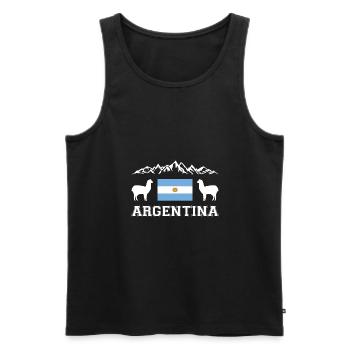 Argentinien - Männer Premium Bio Tank Top - Schwarz - Vorne - AI Model Male 178 light (178cm)