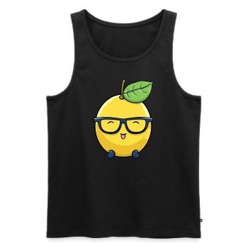 Kawaii Lemon: Sweet Acidity - Men's Premium Organic Tank Top - black - Front - Michal (187cm)