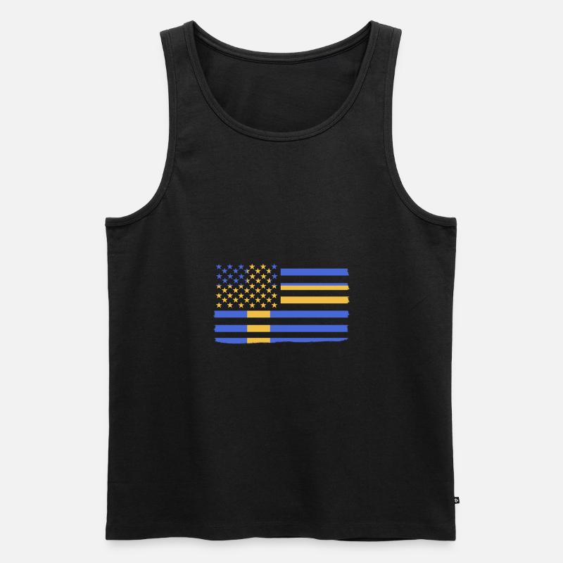 Schweden Schwedisch - Männer Premium Bio Tank Top - Schwarz