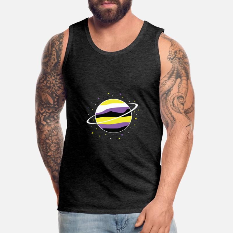 Nonbinary Planet Nonbinary Pride Men's Premium Organic Tank Top