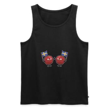Suède Boulettes de viande suédoises - Débardeur bio Premium Homme - noir - Devant - Michal (187cm)