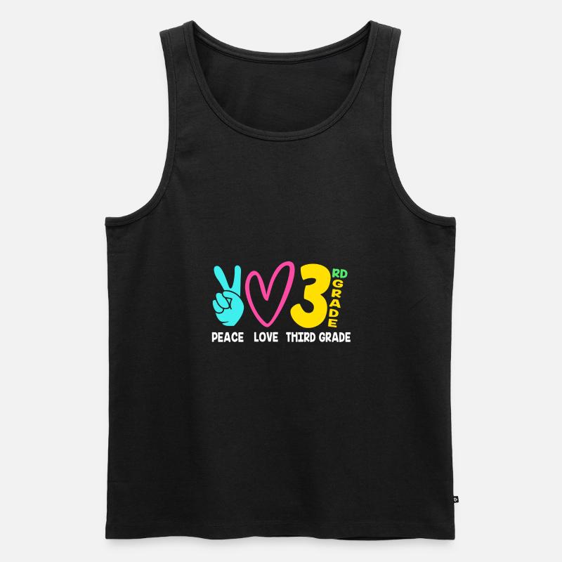 3. Klasse - Männer Premium Bio Tank Top - Schwarz