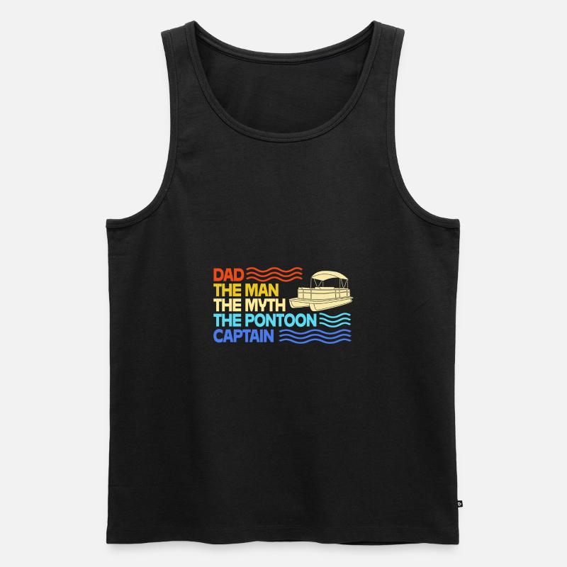 Pontonboot Boot Boote - Männer Premium Bio Tank Top - Schwarz