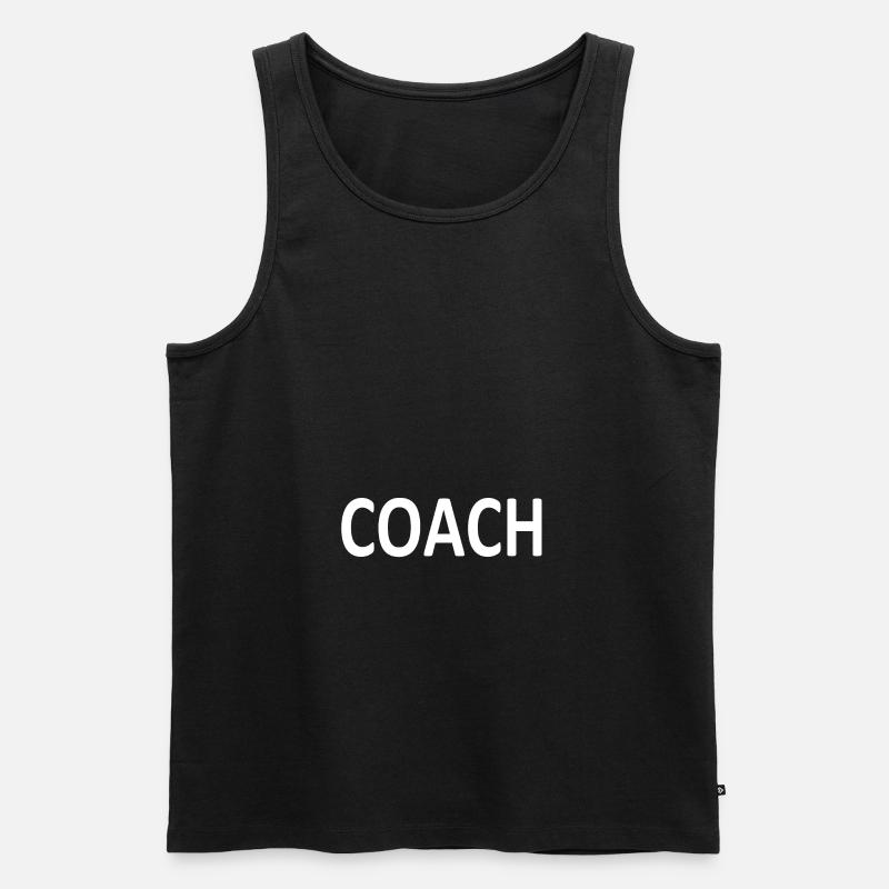 coach - Männer Premium Bio Tank Top - Schwarz
