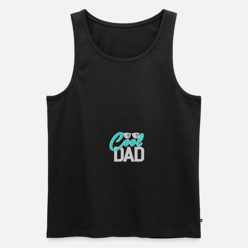 cool dad - Männer Premium Bio Tank Top - Schwarz